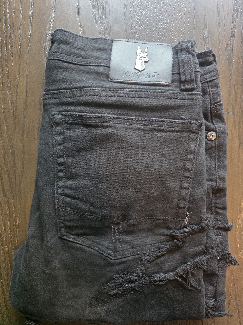 Makobi Black Distressed Men’s Jeans
